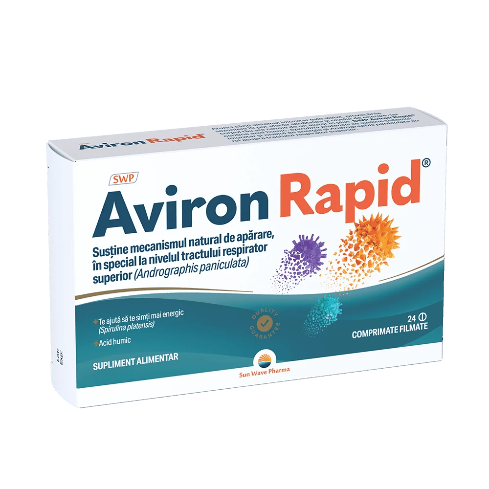 Aviron Rapid, 24 comprimate filmate, Sun Wave Pharma 