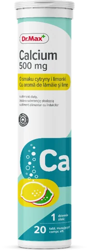 Dr. Max Calciu 500mg, 20 comprimate efervescente 