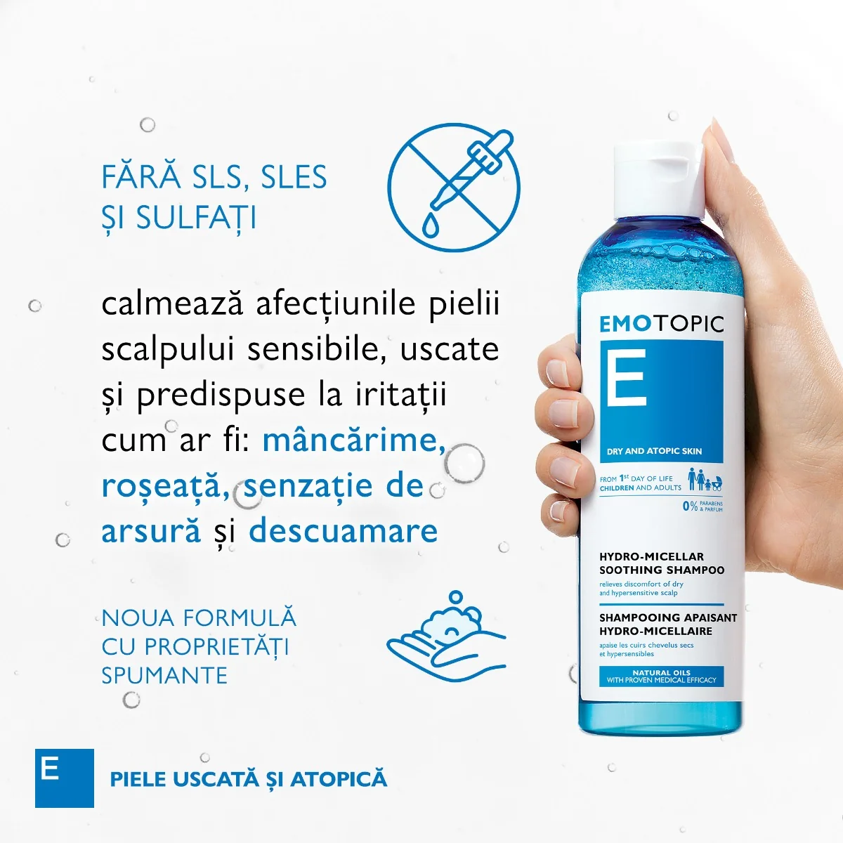 Sampon calmant E Hydro-Micellar, 250ml, Pharmaceris