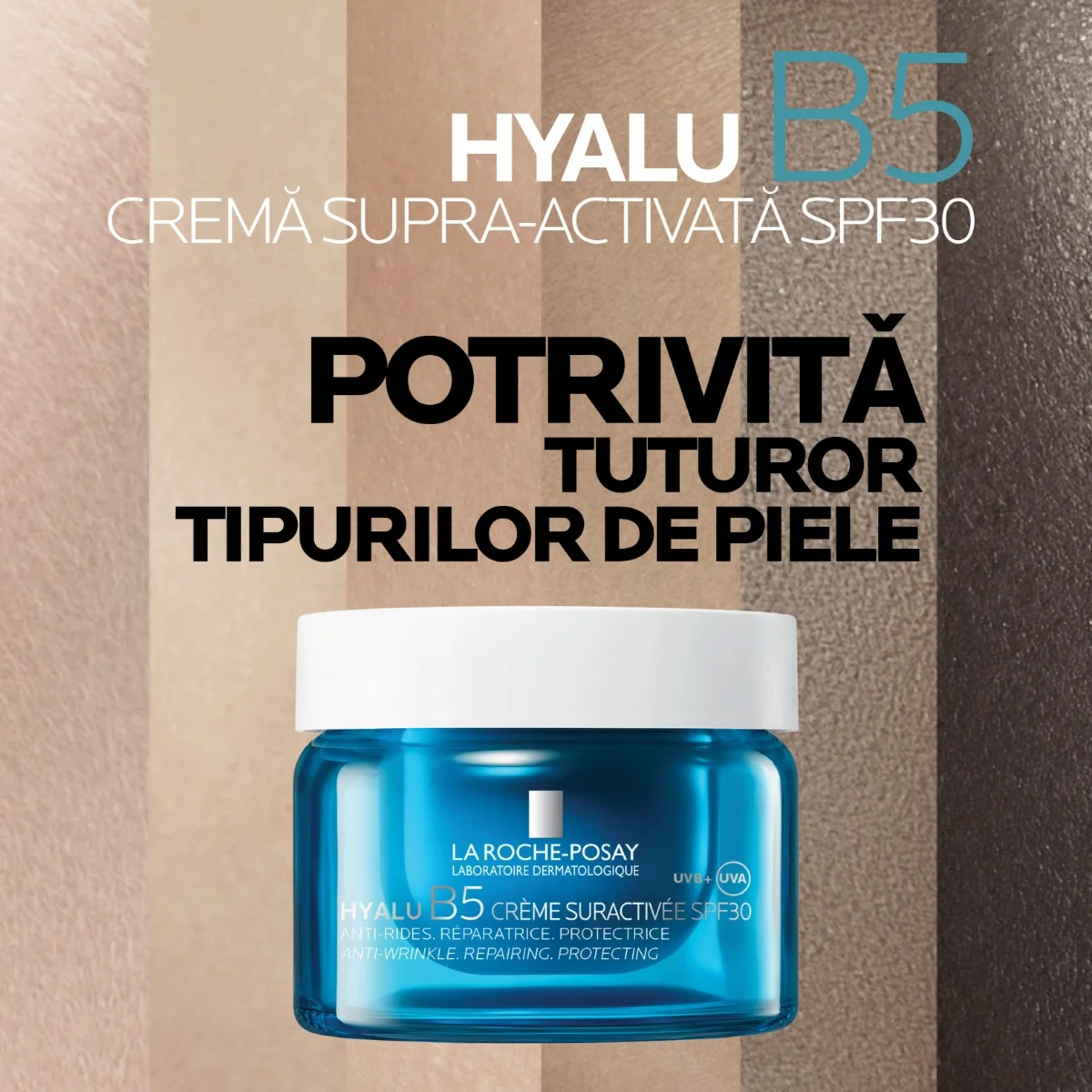 Rezerva crema Supra-Activata cu Acid Hialuronic Hyalu B5, 50ml, La Roche-Posay