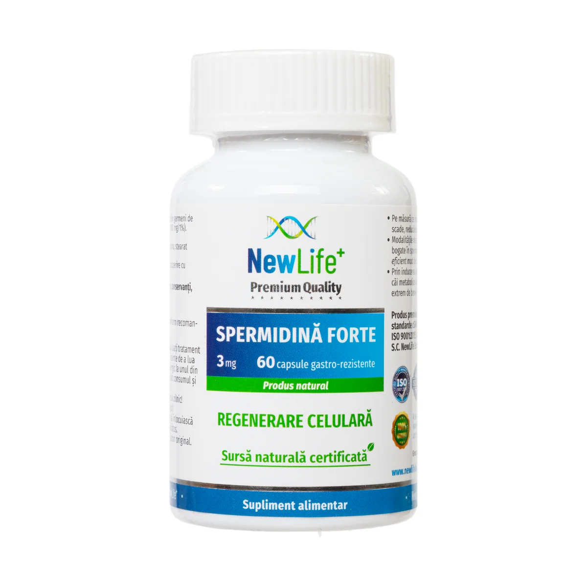 Spermidina Forte 3mg, 60 capsule, Newlife