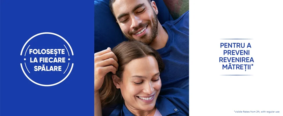 Folosirea regulata a samponului Head & Shoulders ajuta la prevenirea revenirii matretii.