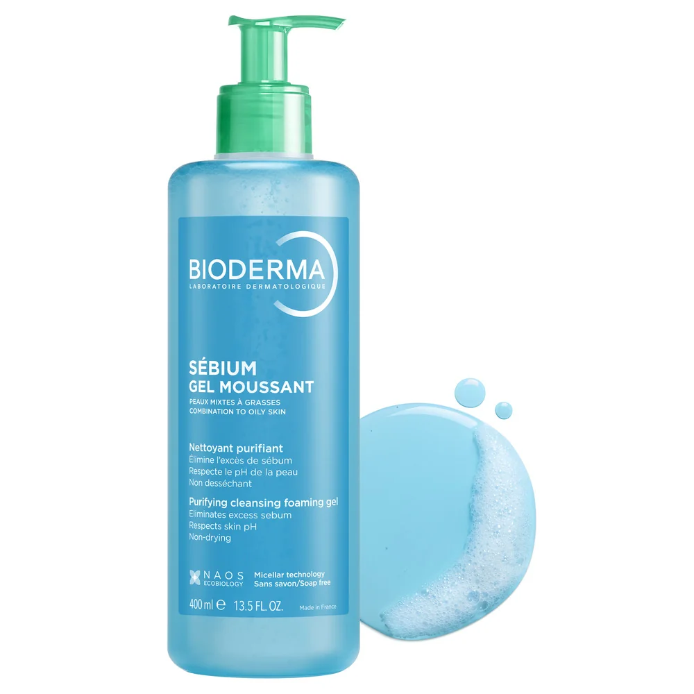Gel spumant pentru piele mixta si grasa Sebium, 400ml, Bioderma