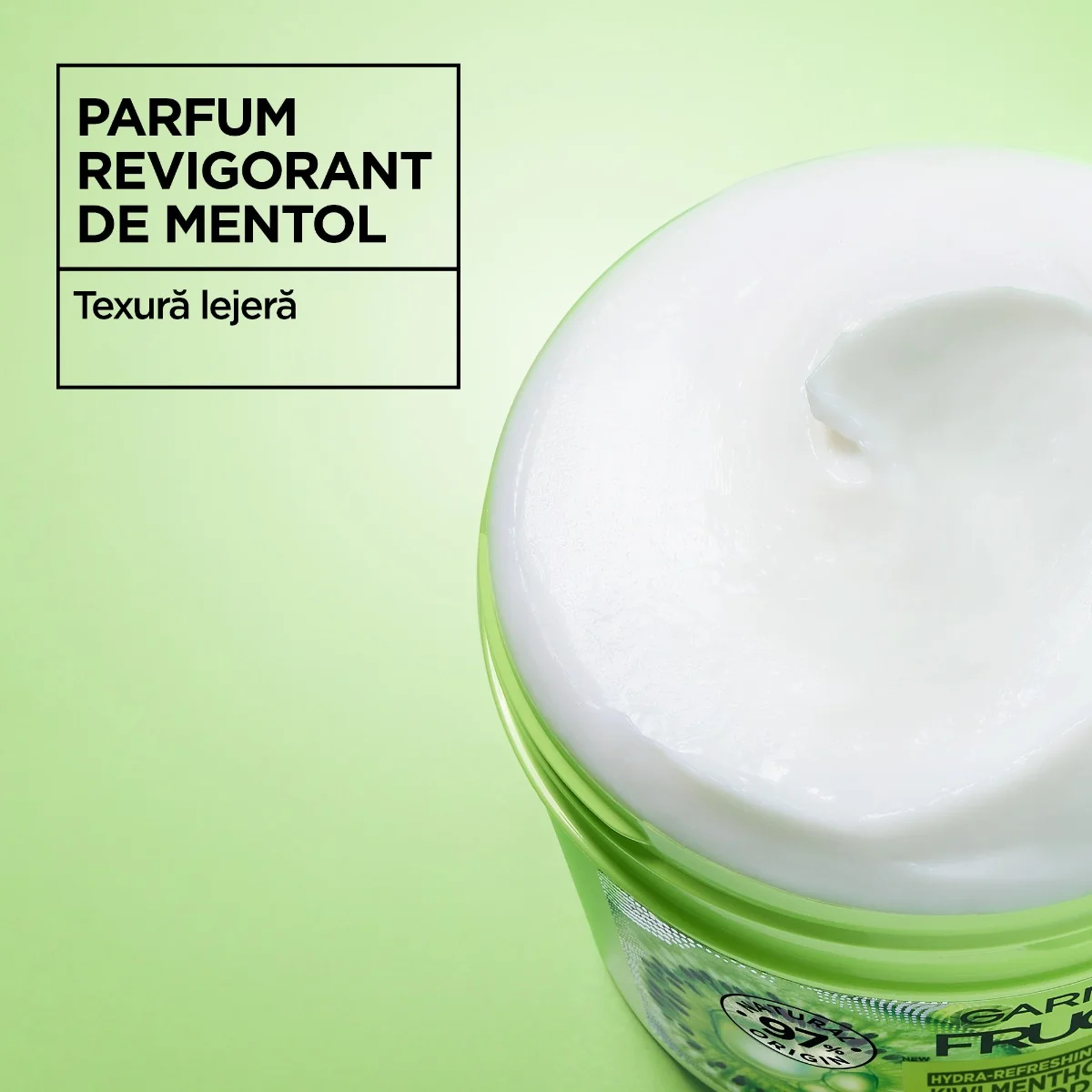Masca de par hidratanta pentru radacini grase si varfuri despicate Fructis Hair Food Kiwi, 390ml, Garnier