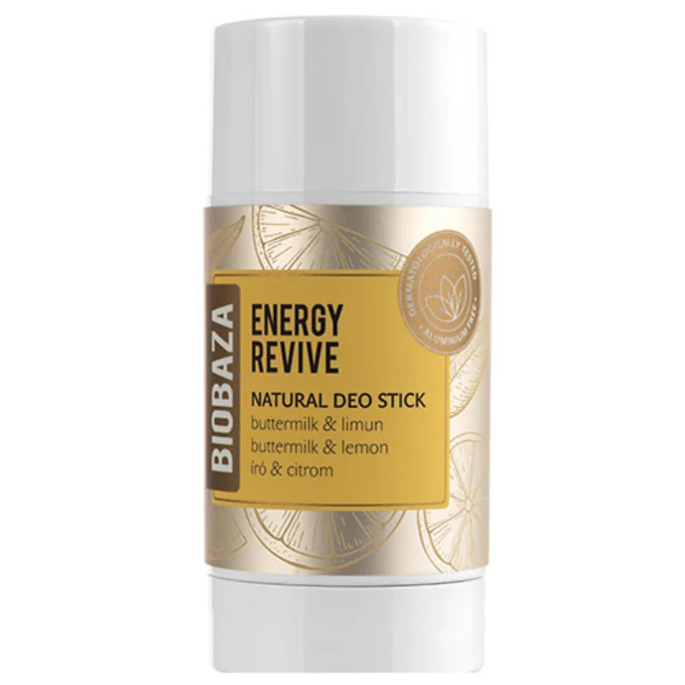 Deodorant stick natural fara aluminiu cu lamaie Energy Revive, 50ml, Biobaza