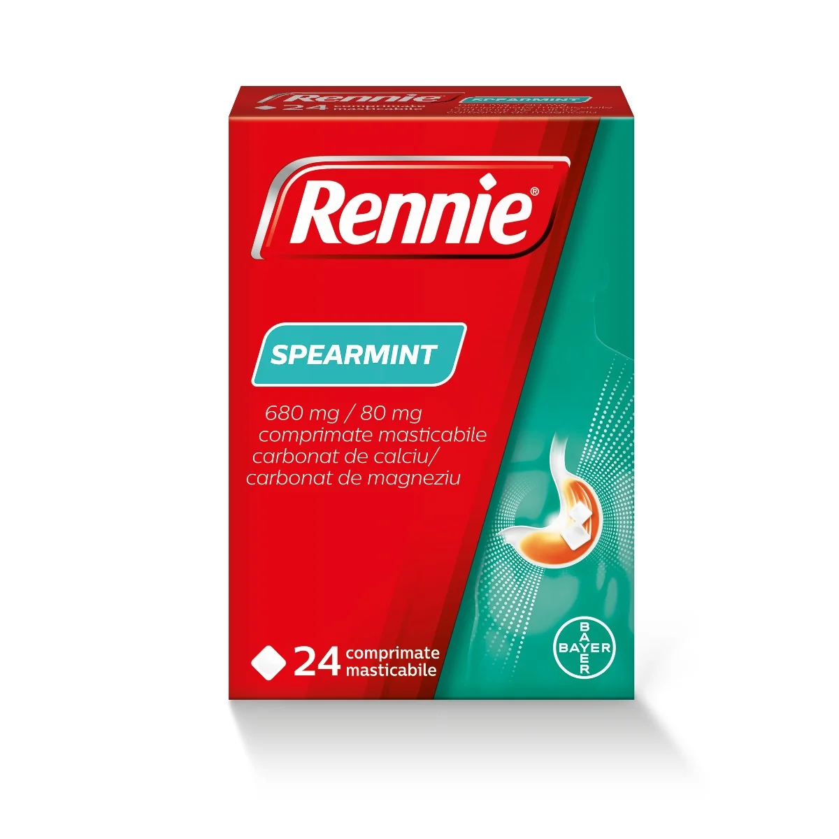 Rennie Spearmint, 24 comprimate, Bayer
