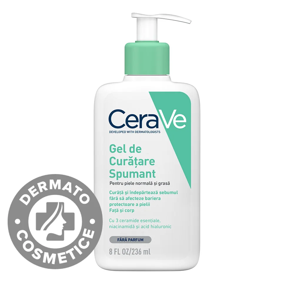 Gel de curatare spumant piele normala-grasa, 236ml, CeraVe
