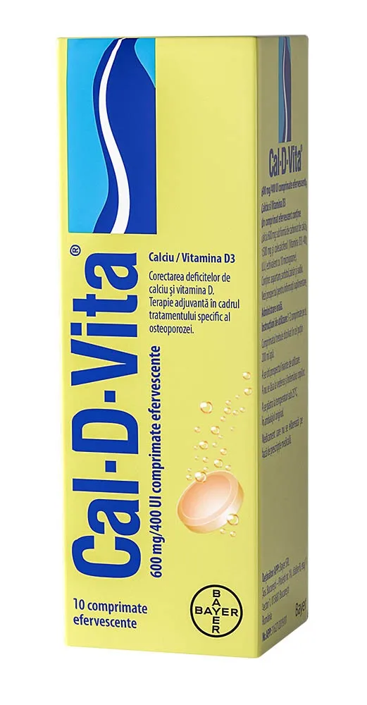 Cal-D-Vita, 10 comprimate efervescente, Bayer