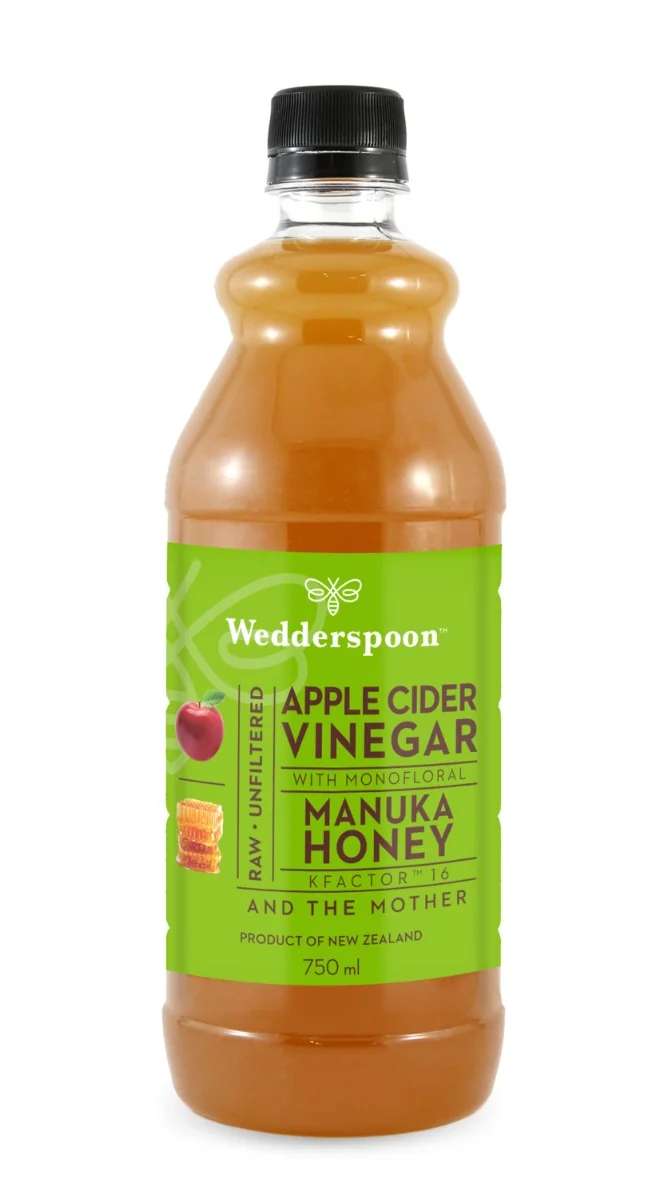 Otet din cidru de mere cu miere de manuka, 750ml, Wedderspoon