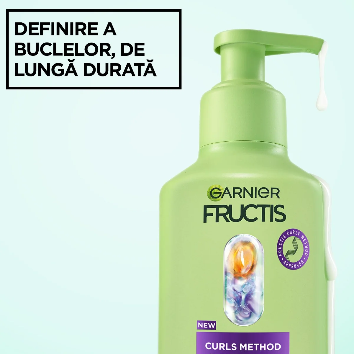 Crema pentru parul cret fara clatire Curls Method, 260ml, Garnier 