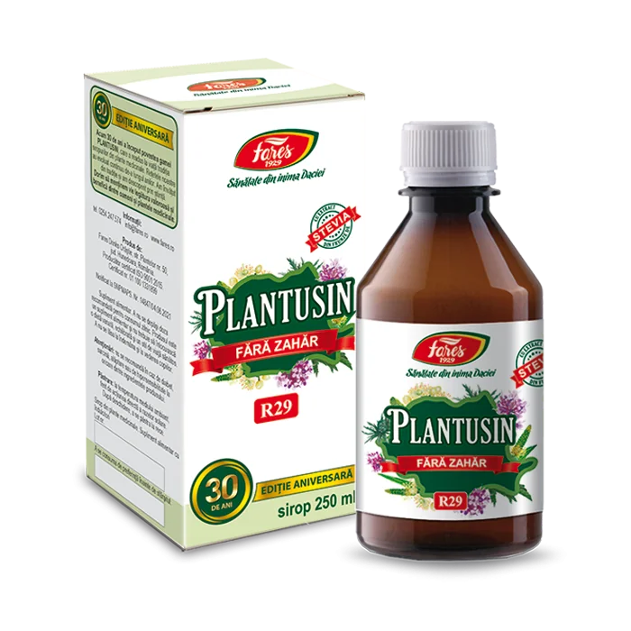 Sirop Plantusin pentru diabetici, 250 ml, Fares