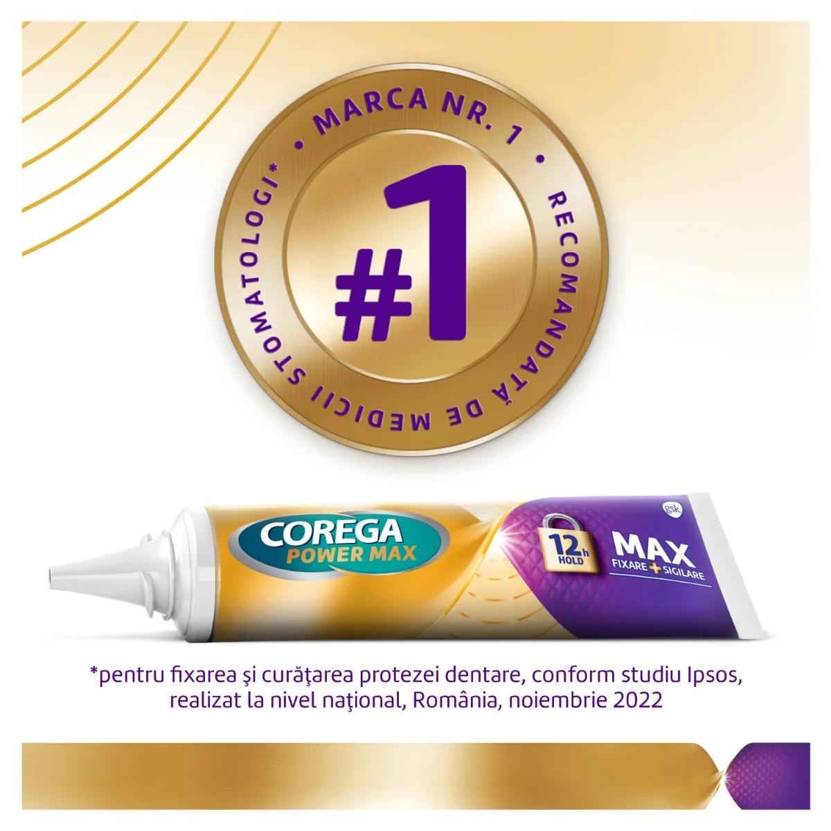 Crema adeziva pentru proteza fixare si sigilare Power Max, 70g, Corega