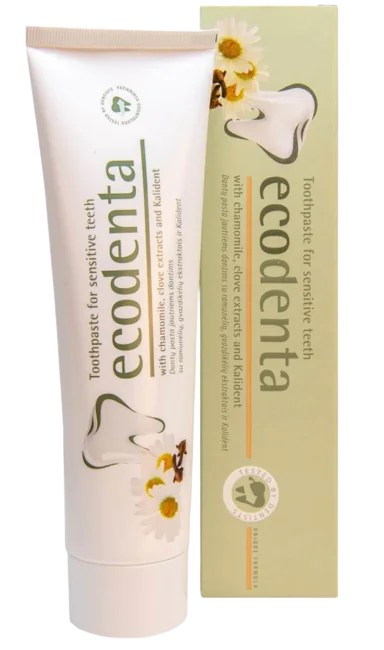 Pasta de dinti pentru dinti sensibili cu extract de musetel, cuisoare si kalident, 100ml, Ecodenta