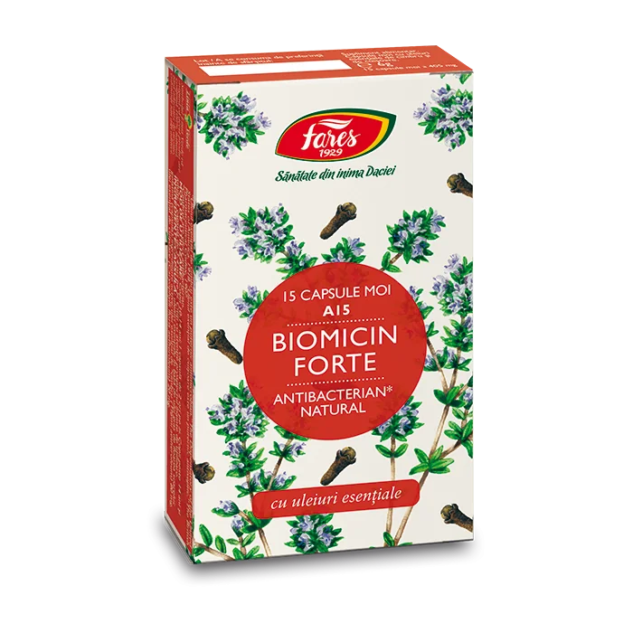 Biomicin Forte, 15 capsule, Fares