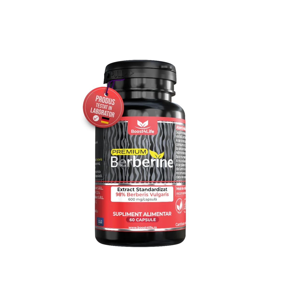 Premium Berberine 600mg, 60 capsule, Boost4Life