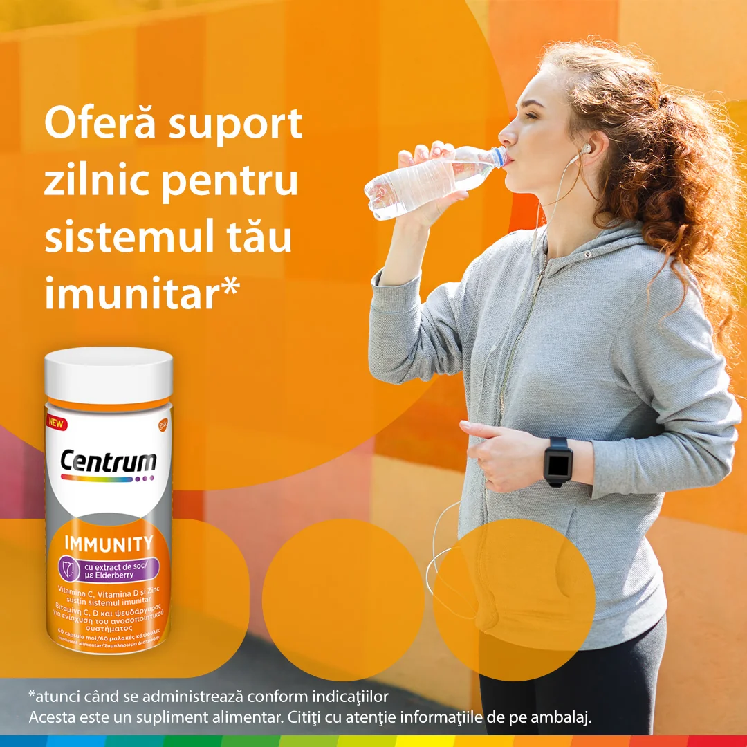 Centrum Immunity cu extract de soc, 60 capsule, Haleon