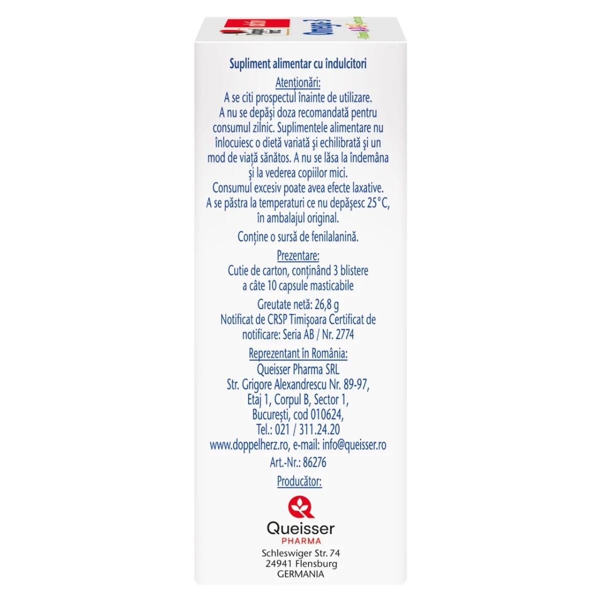 Omega 3 + Vitamina A + D + E + C pentru copii, 30 capsule, Doppelherz
