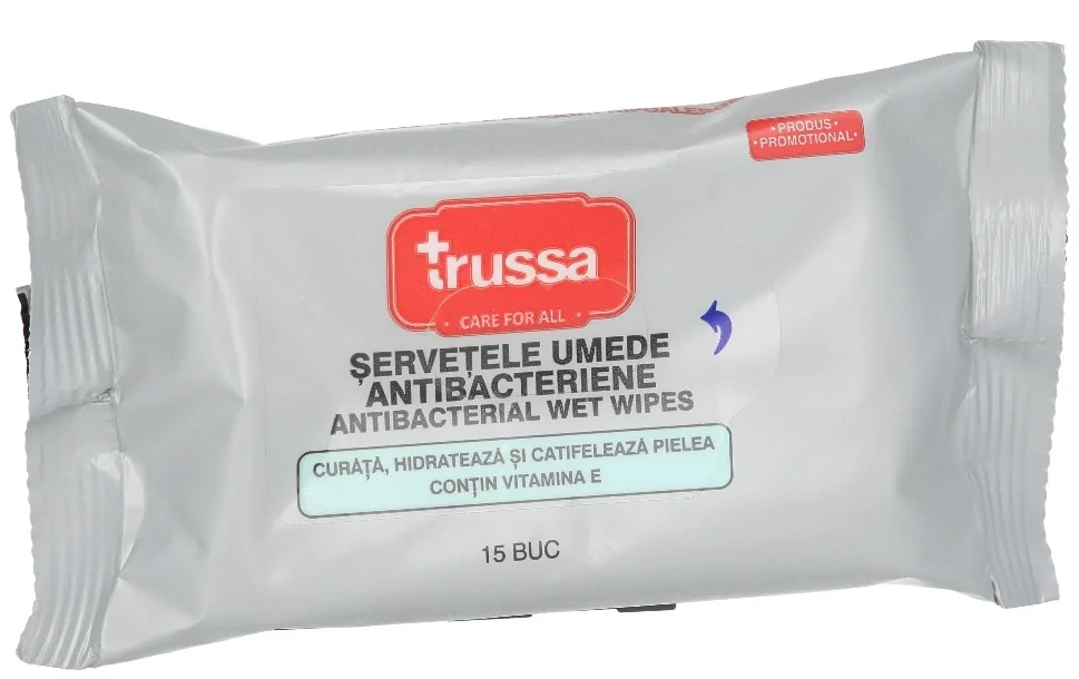 Trussa Servetele umede antibacteriene, 15 bucati