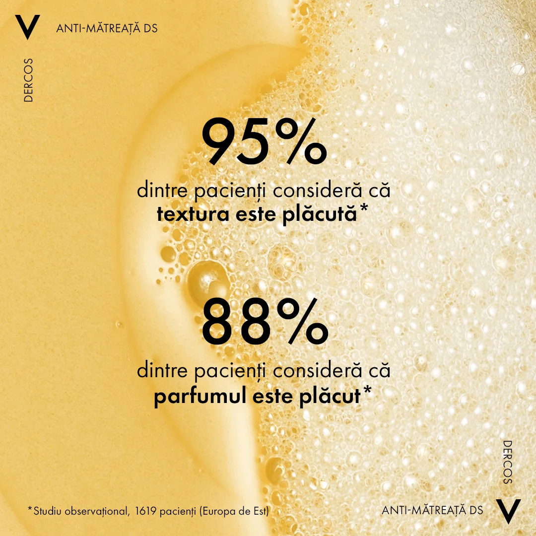 Rezerva Eco Sampon anti-matreata pentru par normal si gras Dercos, 390ml, Vichy