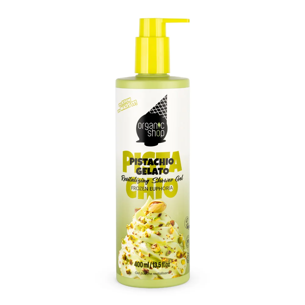 Gel de dus revitalizant Pistachio Gelato Frozen Euphoria, 400ml, Organic Shop