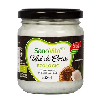 Ulei de cocos Eco extravirgin, 200ml, SanoVita 