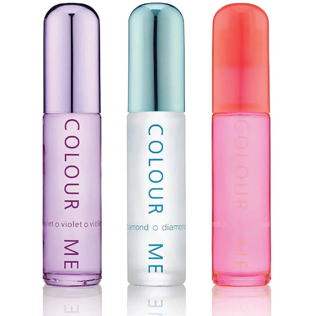 Set Parfumuri dama Violet Diamond Neon Pink Colour Me, 3 x 50ml, Milton-Lloyd Fragrances
