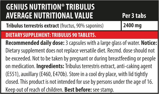Tribulus, 90 tablete, Genius Nutrition