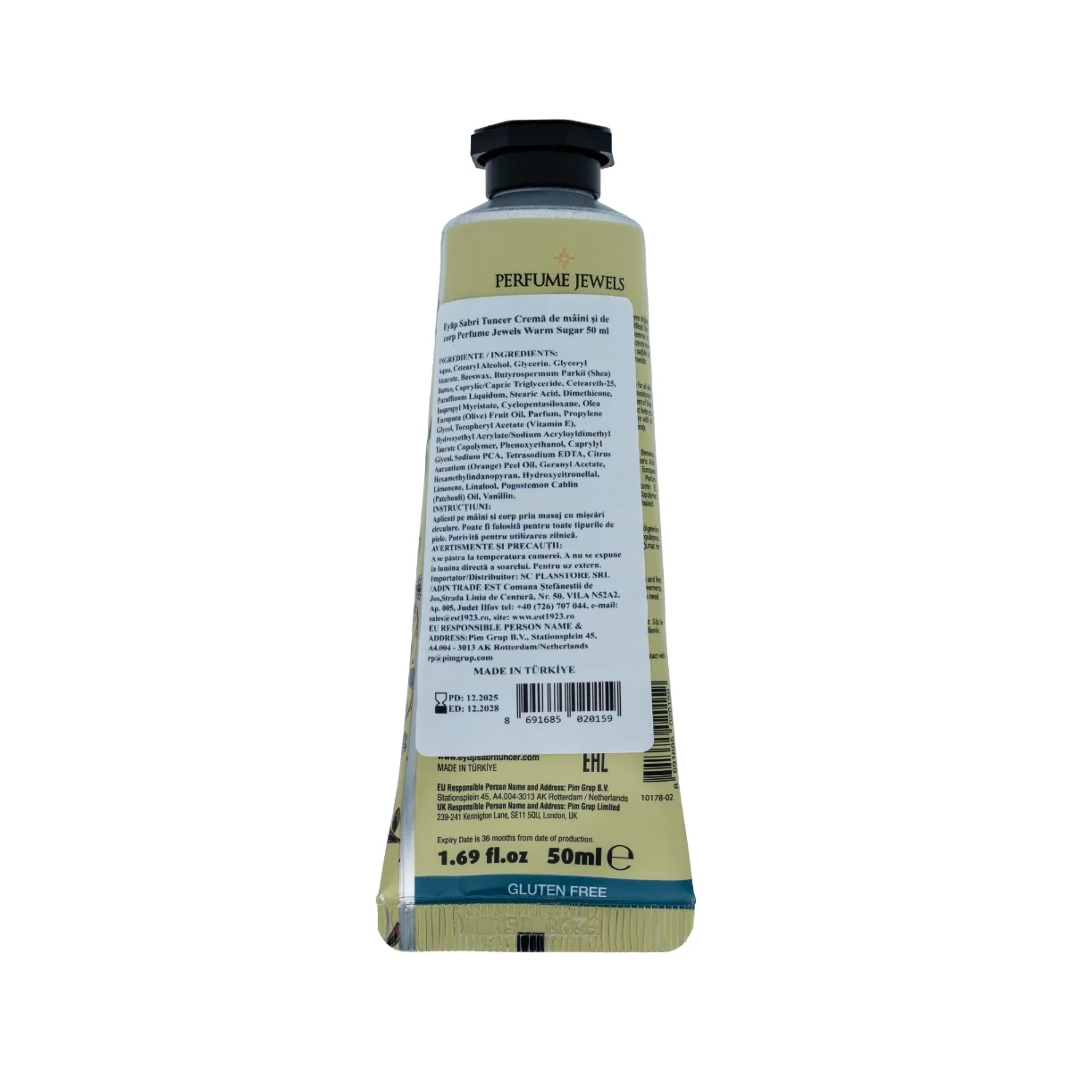 Crema de maini si de corp Warm Sugar Perfume Jewels, 50ml, Eyup Sabri Tuncer