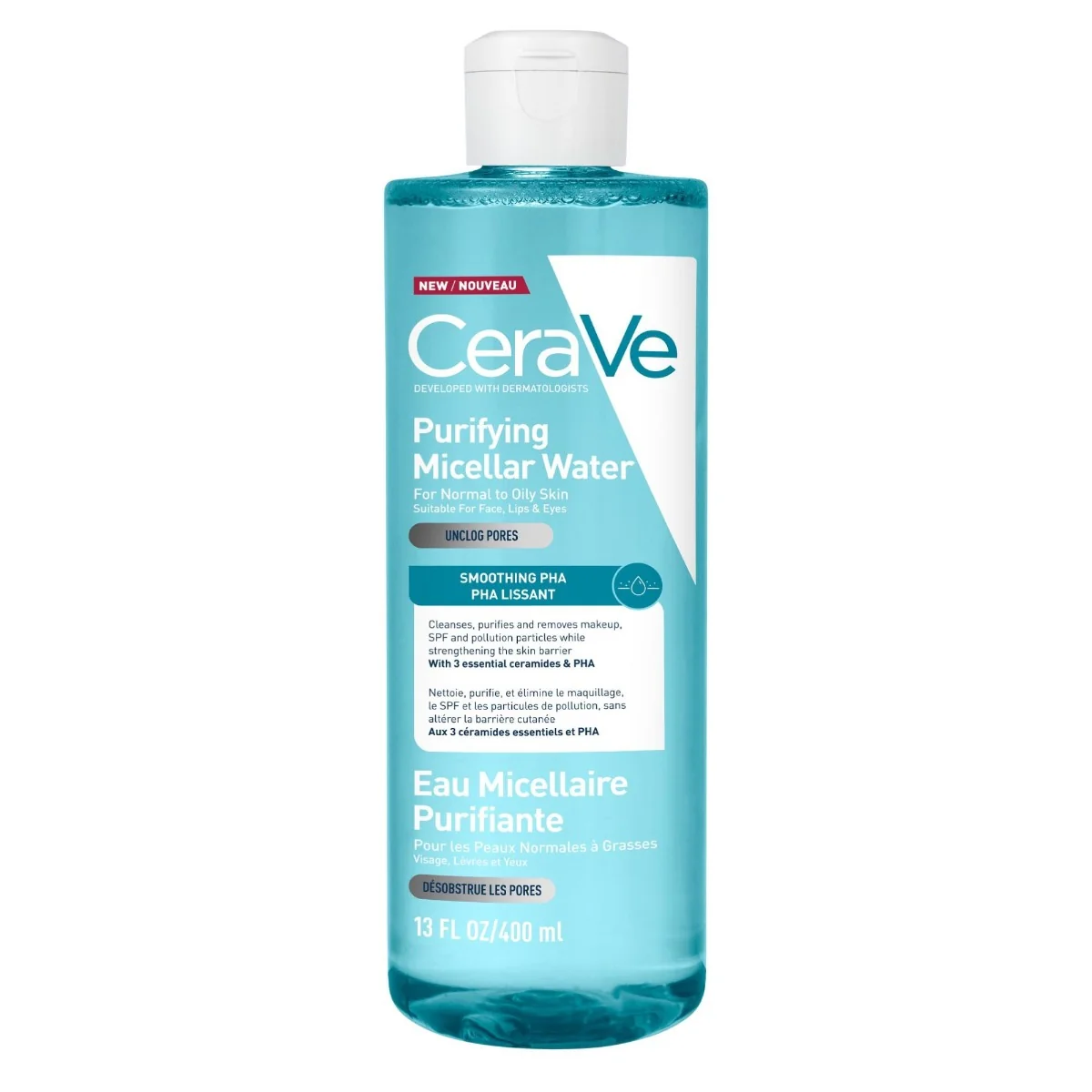 Apa micelara purifianta pentru ten normal si gras, 400ml, CeraVe