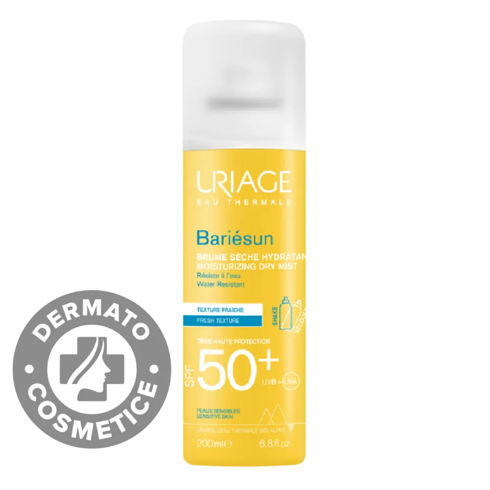 Spray uscat pentru protectie solara Bariesun SPF50+, 200ml, Uriage