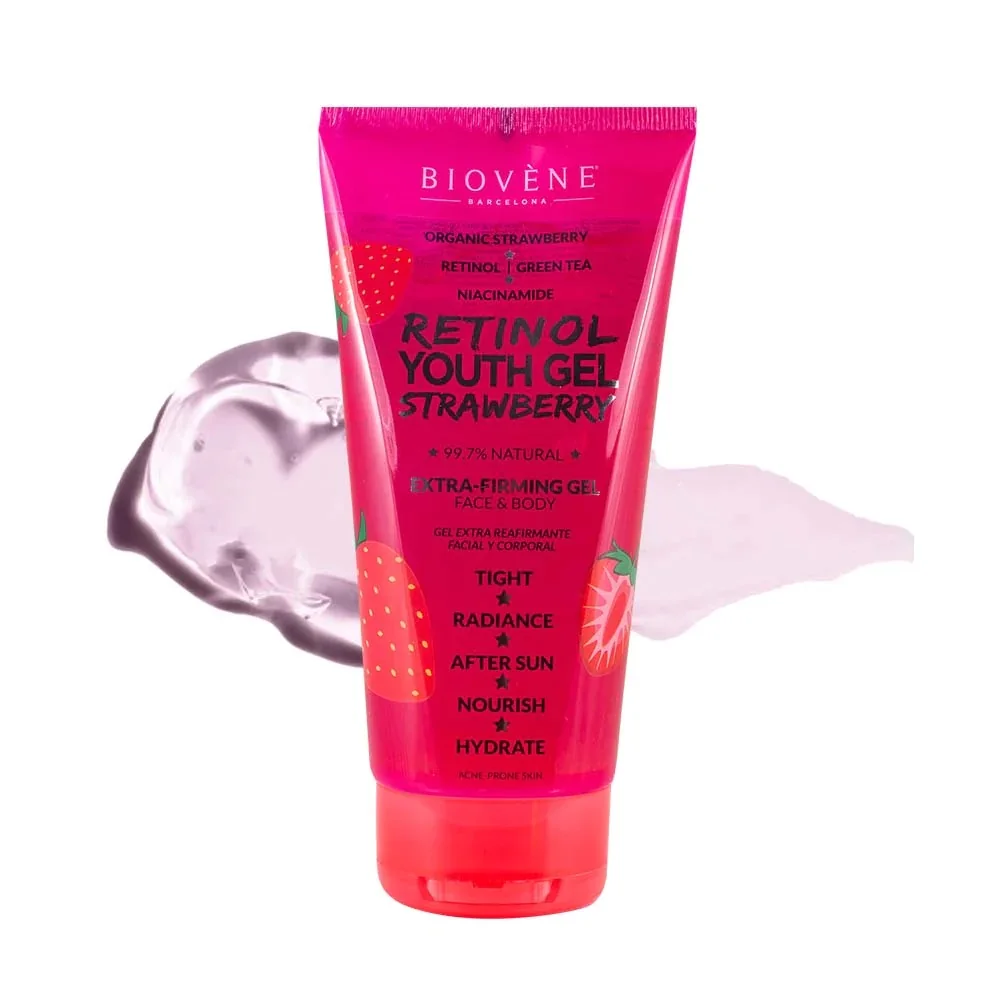 Gel de fermitate pentru fata si corp cu capsuni Retinol Youth, 200ml, Biovene