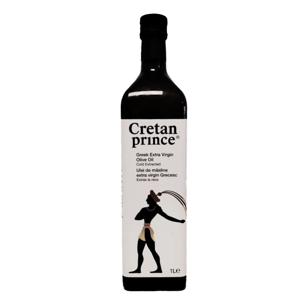 Ulei de masline extravirgin in sticla Printul Cretan, 1l, Creta Oil