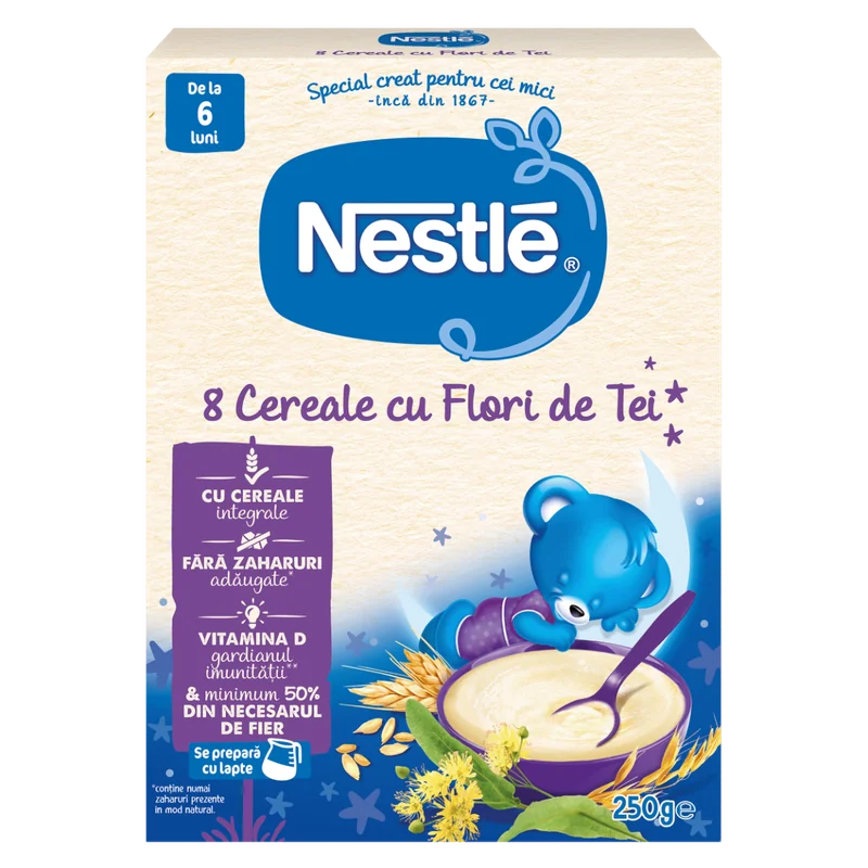 8 Cereale cu flori de tei +6 luni, 250g, Nestle