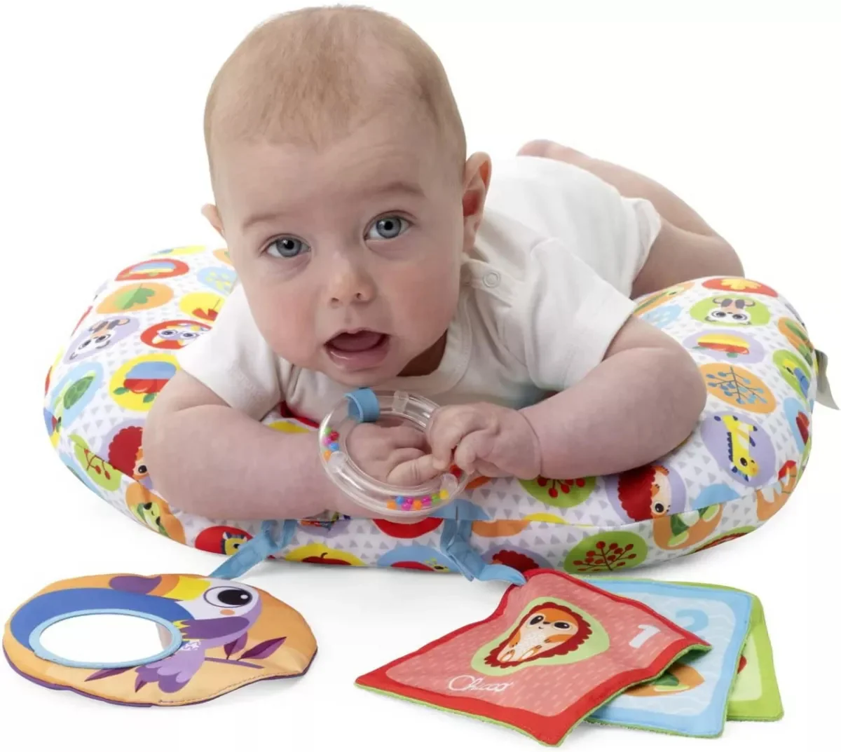 Perna Boppy cu animalute Tummy Time 2- 9 luni, 1 bucata, Chicco