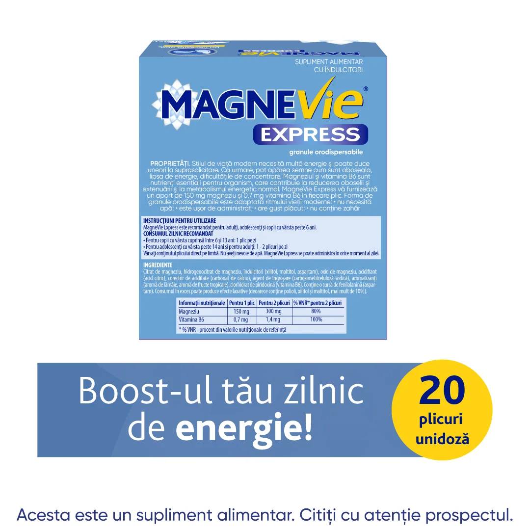Magnevie Express, 20 plicuri, Sanofi