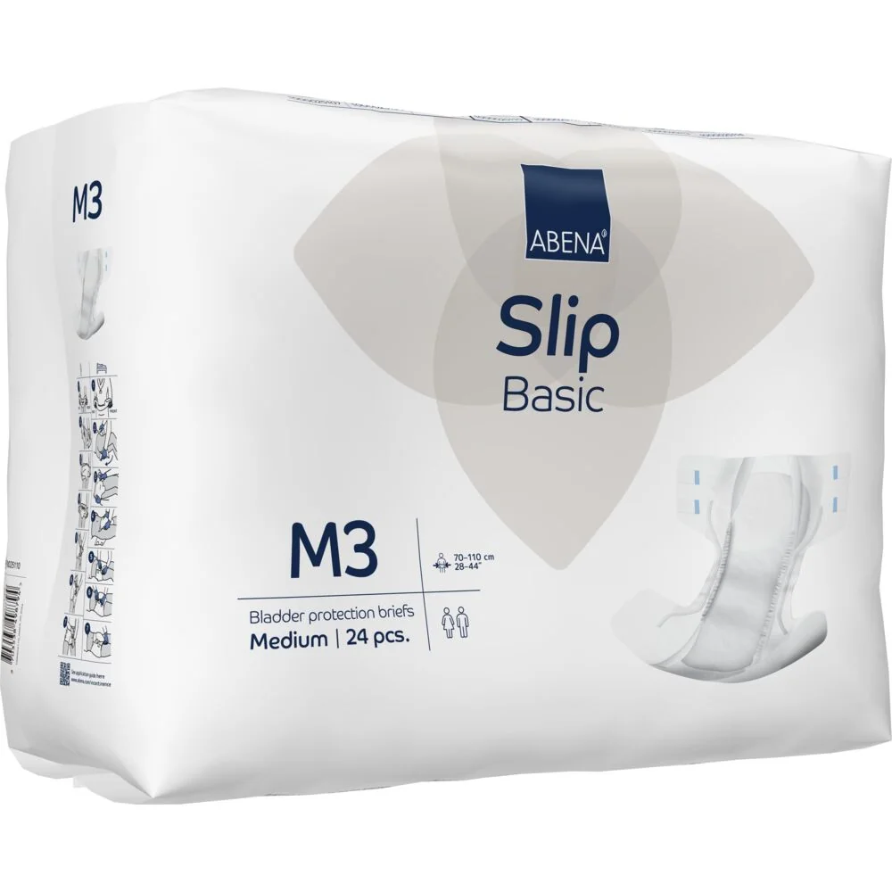 Scutece pentru adulti Slip Basic M3 cu absorbtie 2900ml, 24 bucati, Abena