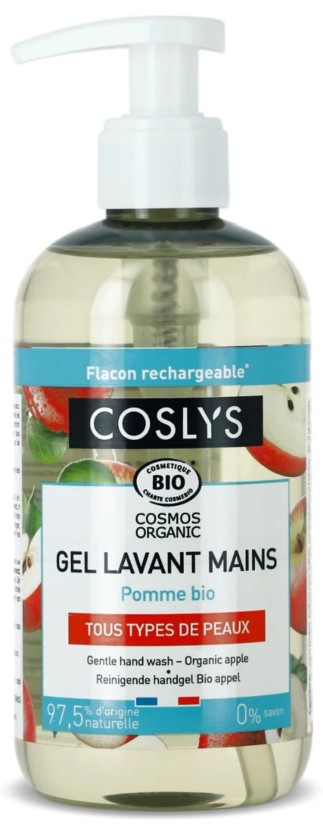 Gel bio pentru spalare pe maini fara sapun cu extract de mere, 300ml, Coslys