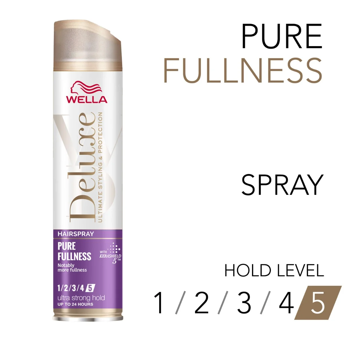 Fixativ pentru par cu fixare ultra puternica Pure Fullness Wella Deluxe, 250ml, Wella