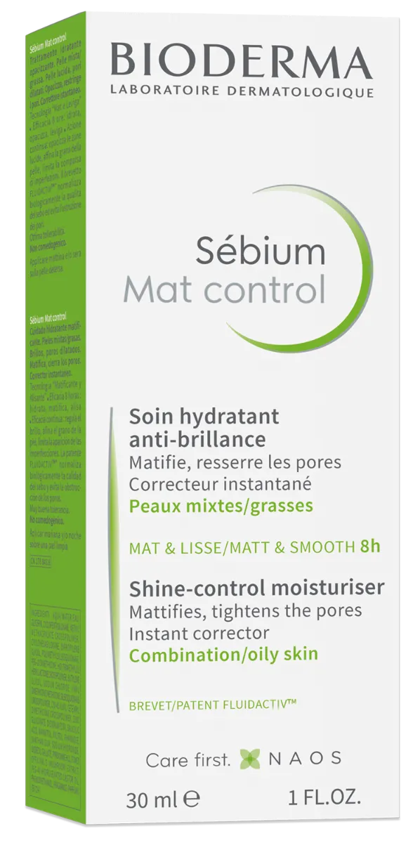 Fluid matifiant Sebium Mat Control, 30ml, Bioderma 