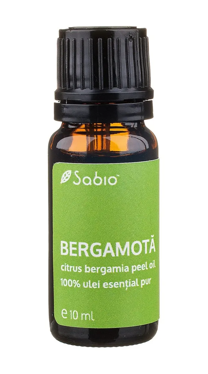 Ulei esential pur de Bergamota fara bergapten (citrus bergamia), 10ml, Sabio