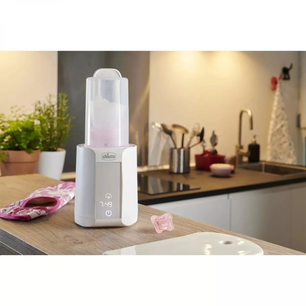 Incalzitor digital electric si sterilizator cu aburi 2 in 1 0luni+, 1 bucata, Chicco
