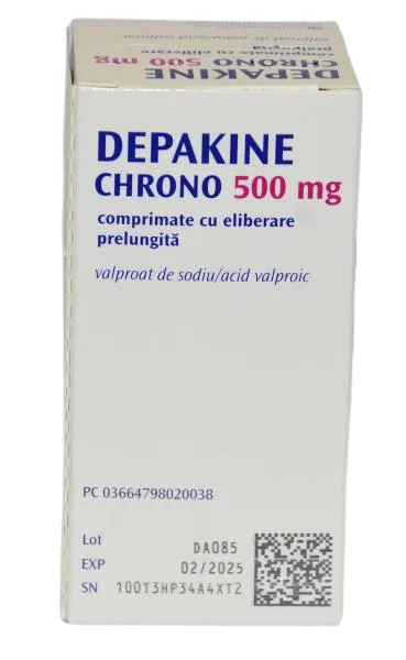 Depakine Chrono 500mg, 30 comprimate, Sanofi 