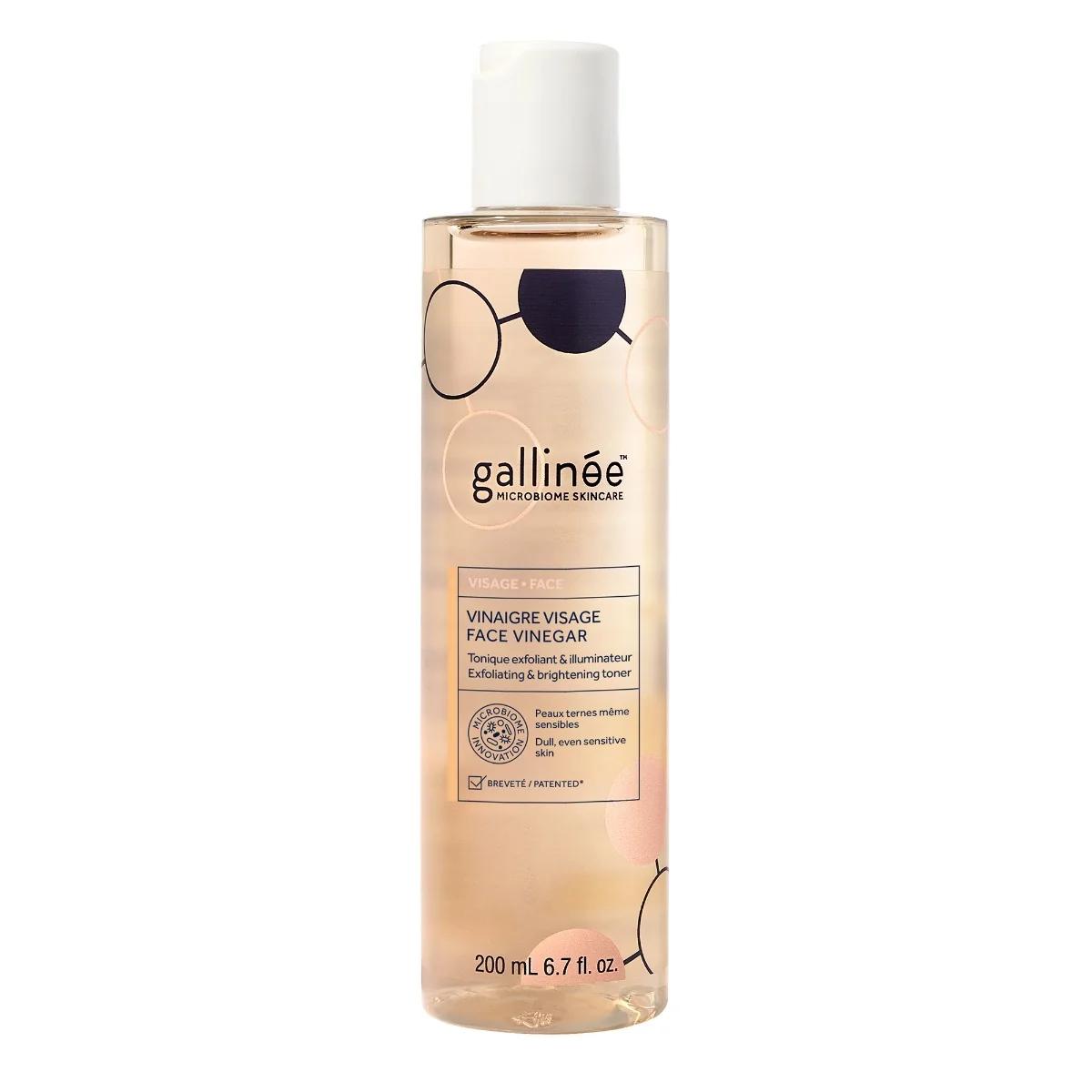 Lotiune tonica pentru ten gras si sensibil, 200ml, Gallinee