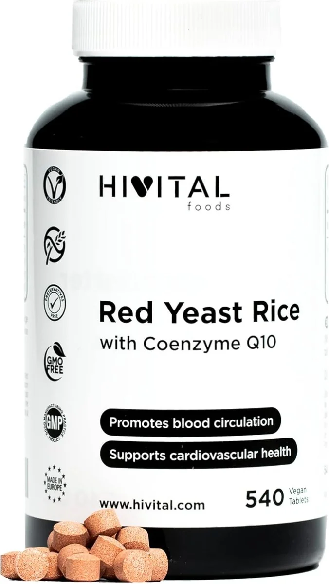 Drojdie de orez rosu cu Coenzima Q10, 540 comprimate, Hivital