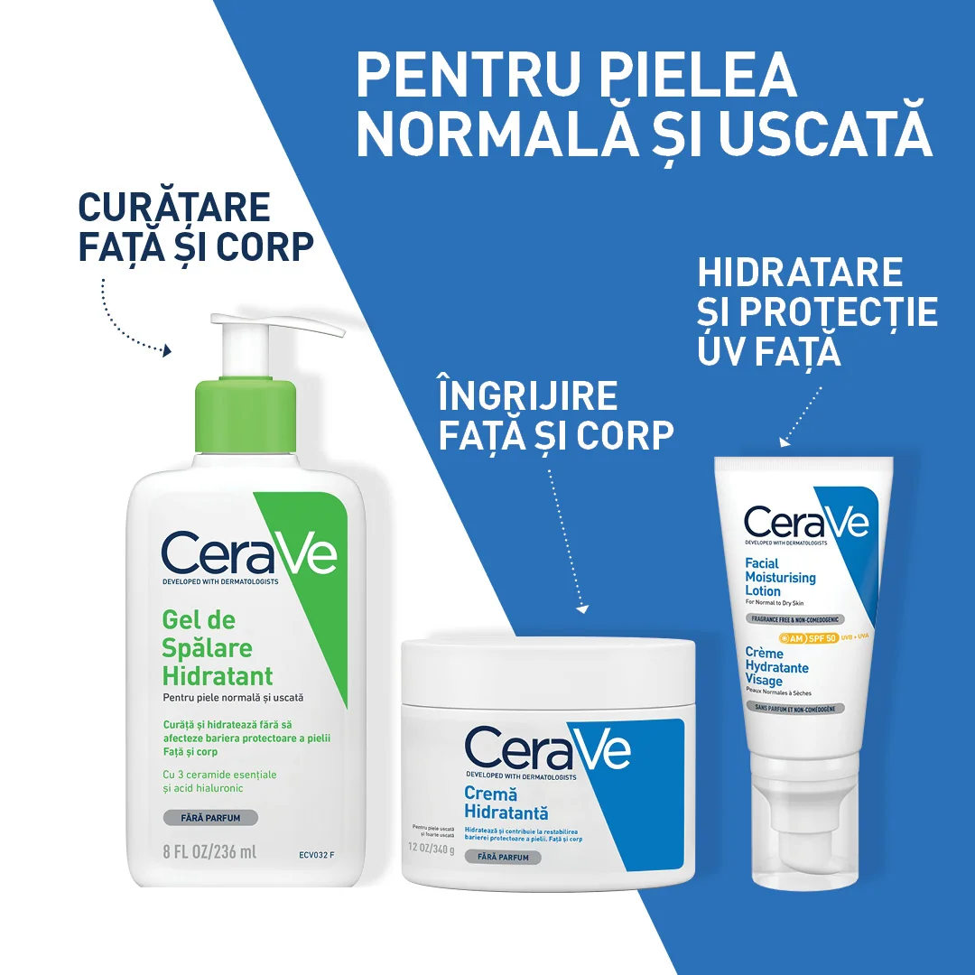 Gel de spalare hidratant pentru piele normal-uscata, 236ml, CeraVe 