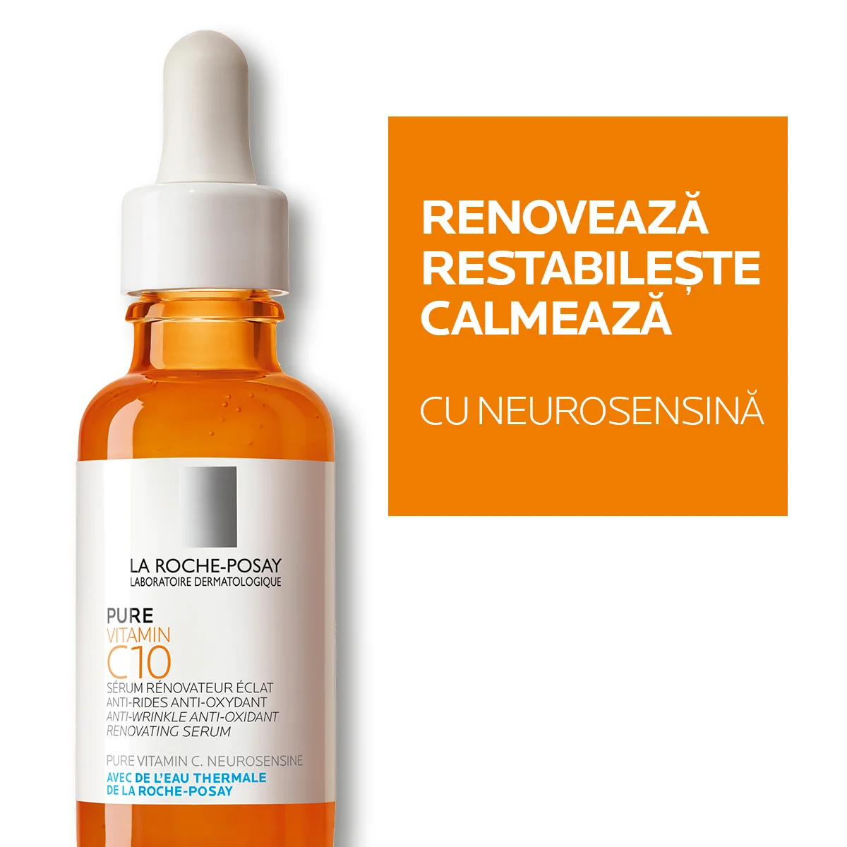 Ser antirid si antioxidant cu Vitamina C 10 Pura, 30ml, La Roche-Posay