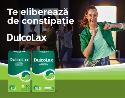 in prim plan femeie imbracata in verde care danseaza, doua produse prezentate, in fundal, oameni care danseaza 