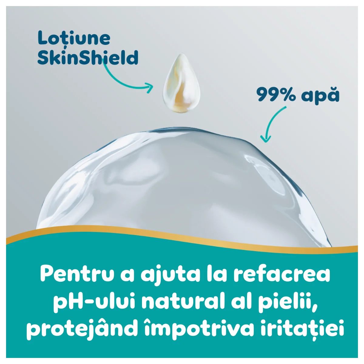 Servetele umede 99% apa cu lotiune usoara, 900 bucati, Pampers 