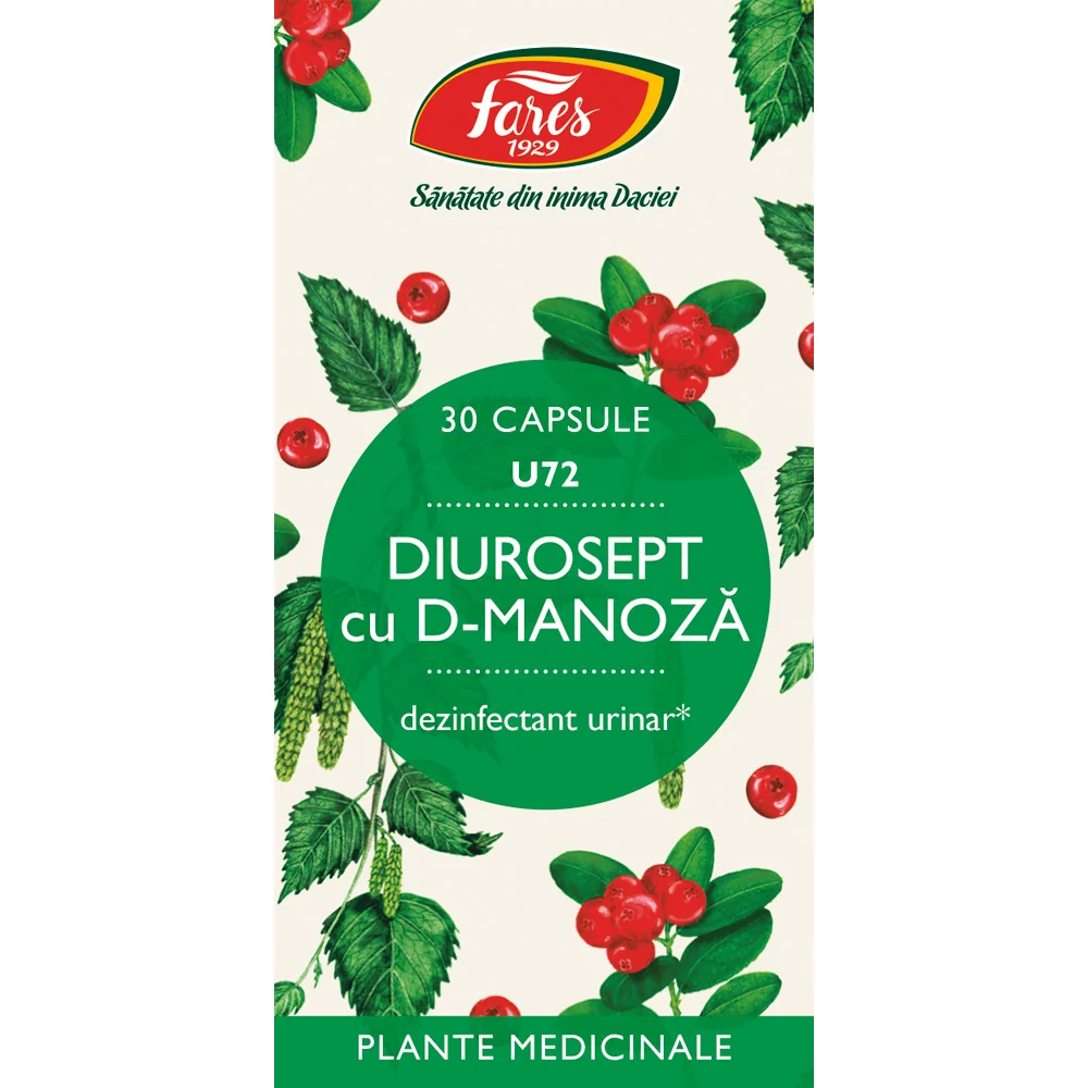 Diurosept cu D-manoza, 30 capsule, Fares