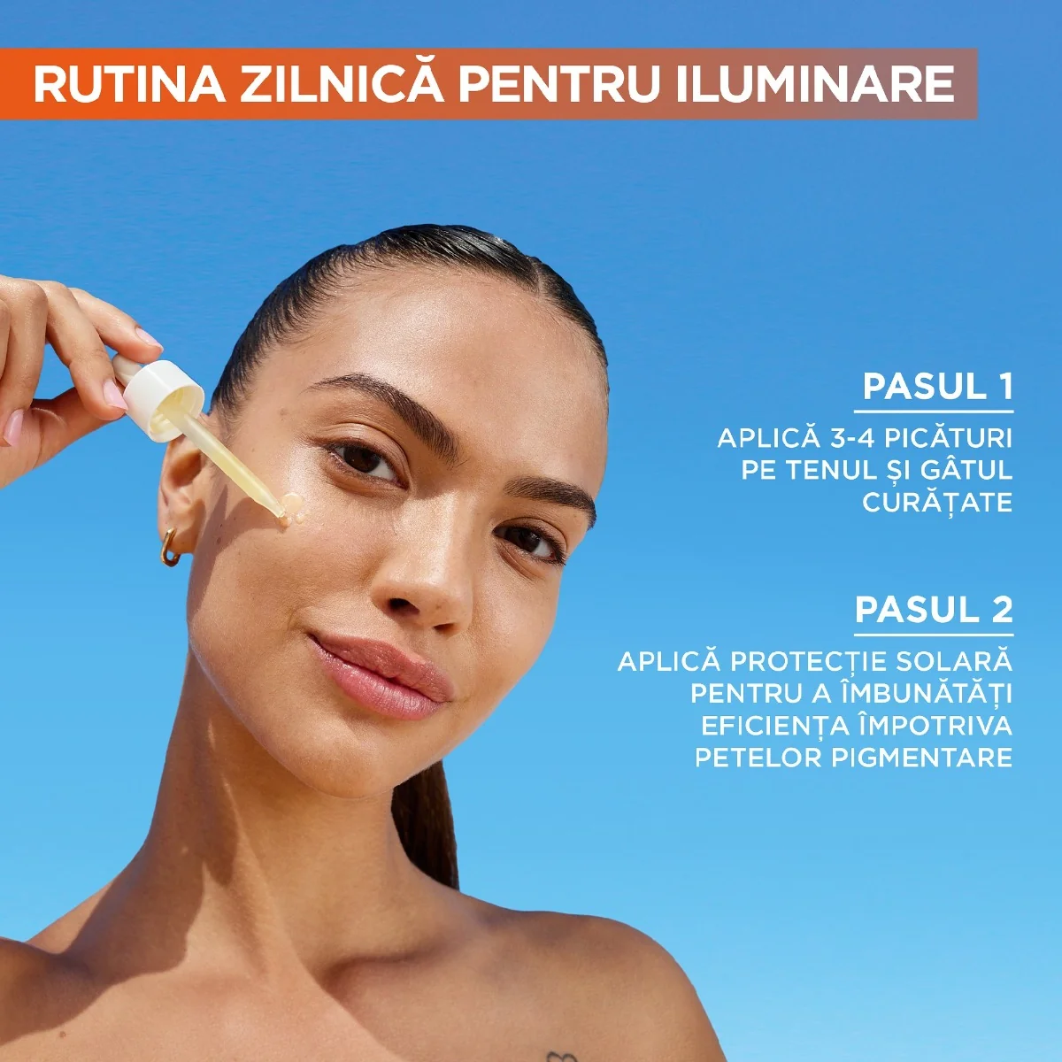 Pachet Serum de zi cu Vitamina C 30ml + Serum de noapte cu Vitamina C 30ml, Garnier